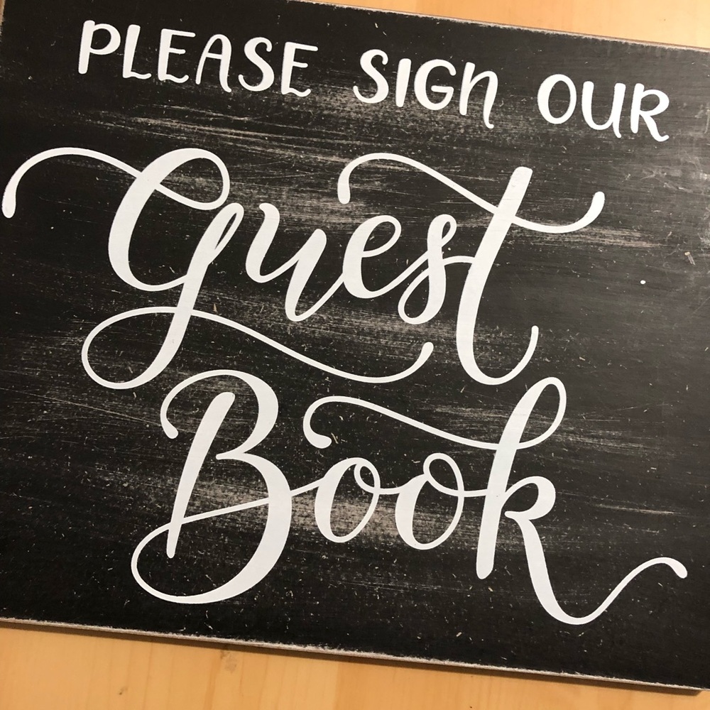 Rustic Guest Book Wedding Decor Sign - Picture 2 of 6